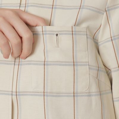 WEB・一部店舗限定】ポリエステルリネンチェックジャケット