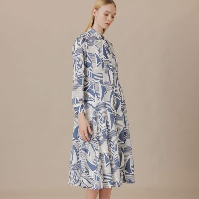 ＜MACKINTOSH LONDON (Women)＞ヨットボーダープリントワンピース