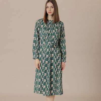 ＜MACKINTOSH LONDON (Women)＞【婦人画報１１月号掲載】レトロタイルプリントワンピース