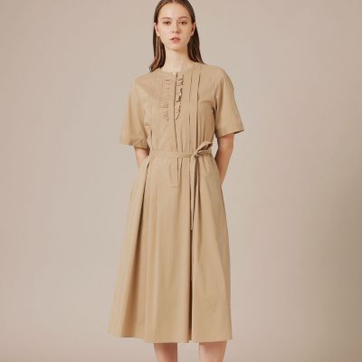 eclat5月号掲載】コットンナイロンストレッチワンピース