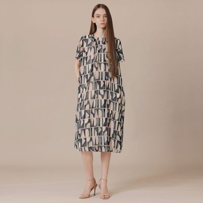 婦人画報6月号掲載】ジオメトリックプリントワンピース | MACKINTOSH