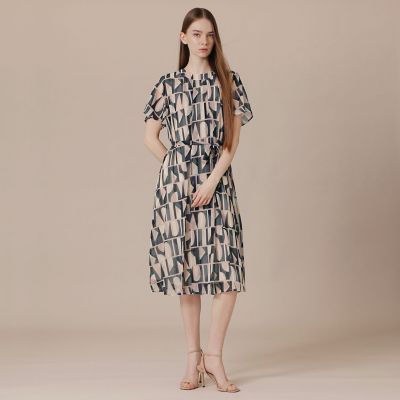 婦人画報6月号掲載】ジオメトリックプリントワンピース | MACKINTOSH