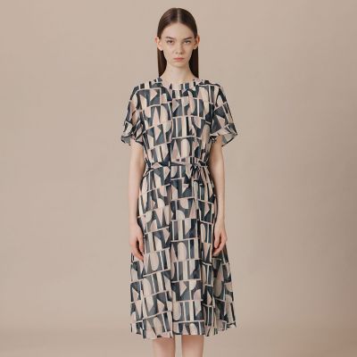 婦人画報6月号掲載】ジオメトリックプリントワンピース | MACKINTOSH