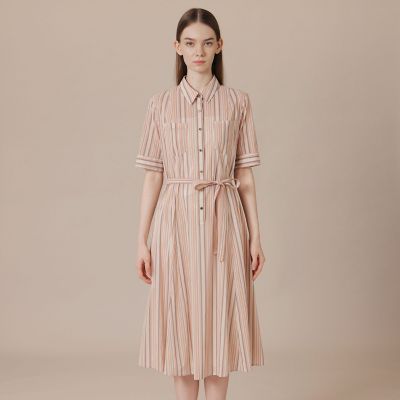 【MACKINTOSH LONDON】ストライプロングワンピース 44 婦人画報6月号掲載】マーブルストライプワンピース | MACKINTOSH