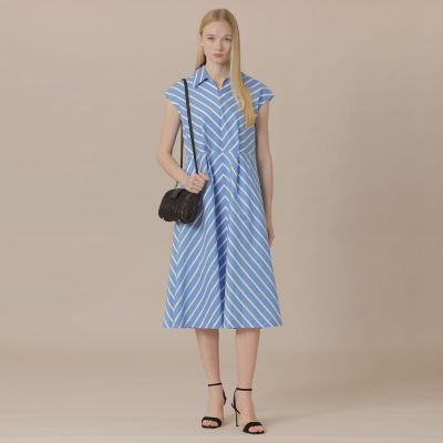 WEB・一部店舗限定】コットンシルクストライプワンピース