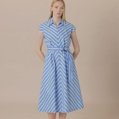 WEB・一部店舗限定】コットンシルクストライプワンピース