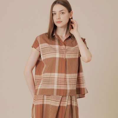 ＜MACKINTOSH LONDON (Women)＞ブライトチェックブラウス