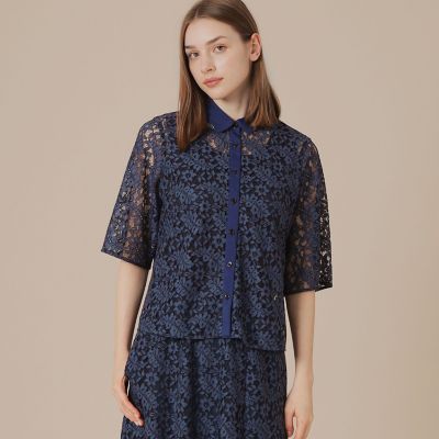 ＜MACKINTOSH LONDON (Women)＞ボタニカルレースブラウス