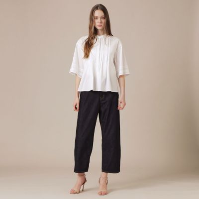 MACKINTOSH LONDON　ブラウス　カーキ eclat5月号掲載】ボタニカルウォールプリントブラウス(トップス
