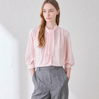 MACKINTOSH LONDON (Women)/マッキントッシュ ロンドン コットンコンフィボウタイブラウス