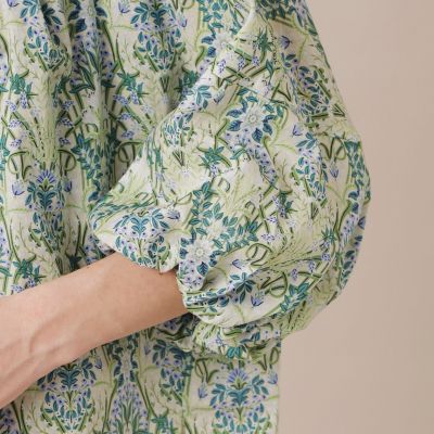eclat5月号掲載】ボタニカルウォールプリントブラウス
