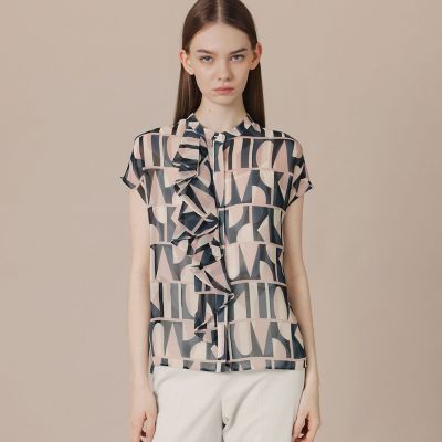 ＜MACKINTOSH LONDON (Women)＞ジオメトリックプリントブラウス