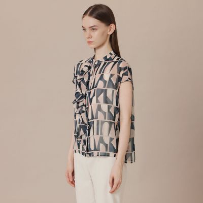 ジオメトリックプリントブラウス | MACKINTOSH LONDON (Women