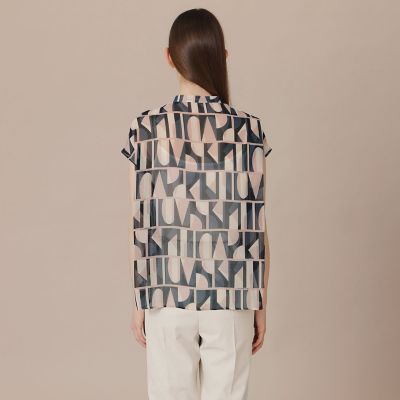 ジオメトリックプリントブラウス | MACKINTOSH LONDON (Women