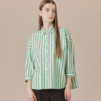 ＜MACKINTOSH LONDON (Women)＞ストライプフラワージャカードブラウス