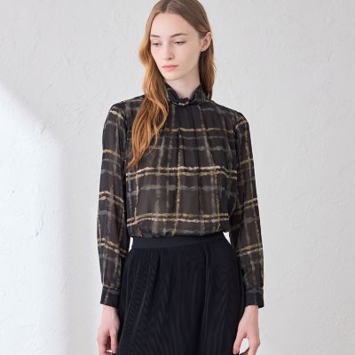 チェックプリントタックブラウス | MACKINTOSH LONDON (Women