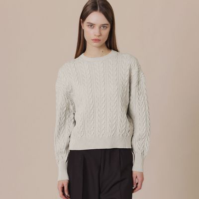 ＜MACKINTOSH LONDON (Women)＞ケーブルニットプルオーバー