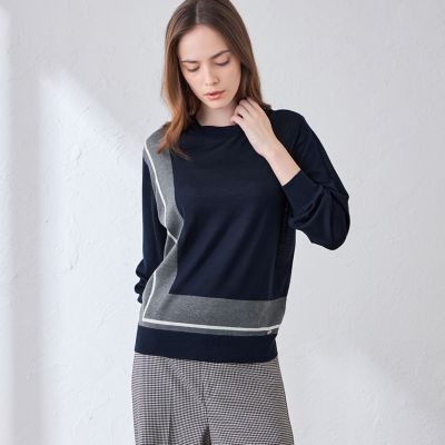 ZEGNA MACKINTOSH LONDON (Women)/マッキントッシュ ロンドン クリアニットブロッキングプルオーバー 28ネイビー トップス【三越伊勢丹/公式】