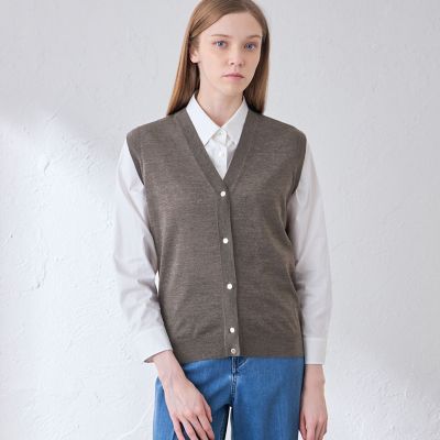 ZEGNA MACKINTOSH LONDON (Women)/マッキントッシュ ロンドン クリアニットジレ 55ブラウン トップス【三越伊勢丹/公式】