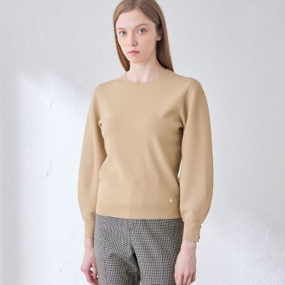 Mackintosh MACKINTOSH LONDON (Women)/マッキントッシュ ロンドン レーヨンストレッチパフスリーブニット 40ベージュ トップス【三越伊勢丹/公式】