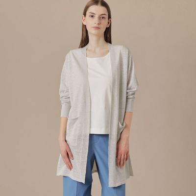 ＜MACKINTOSH LONDON (Women)＞シャイニーリネンニットカーディガン