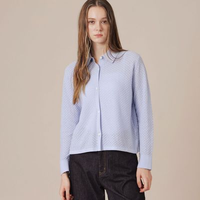 ＜MACKINTOSH LONDON (Women)＞【ｅｃｌａｔ５月号掲載】レースニットシャツ