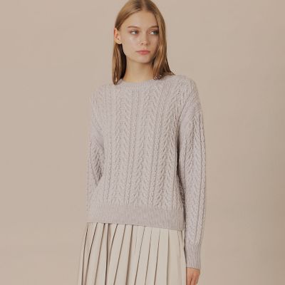 ＜MACKINTOSH LONDON (Women)＞【婦人画報１１月号掲載】ブリリアントニットケーブルプルオーバー