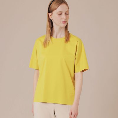 ＜MACKINTOSH LONDON (Women)＞【Ｔｈｅ　Ｅｓｓｅｎｔｉａｌ　Ｃｏｌｌｅｃｔｉｏｎ】プレーティング天竺リラックスＴシャツ