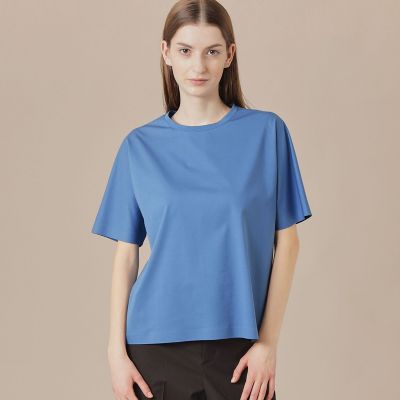 ＜MACKINTOSH LONDON (Women)＞【婦人画報掲載】【Ｔｈｅ　Ｅｓｓｅｎｔｉａｌ　Ｃｏｌｌｅｃｔｉｏｎ】プレーティング天竺半袖Ｔシャツ