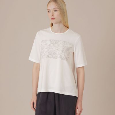 Mackintosh 【SALE】MACKINTOSH LONDON (Women)/マッキントッシュ ロンドン【BIBURY FLOWER】ドローインググラフィックバイブリーTシャツ 02ホワイト トップス【三越伊勢丹/公式】