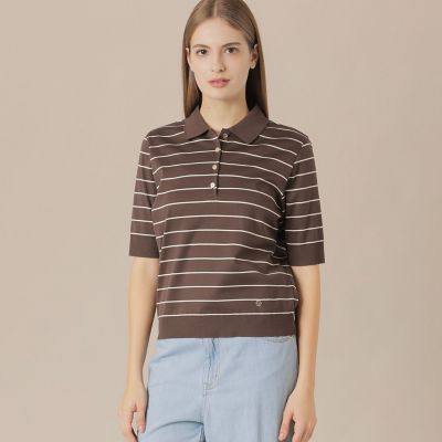 ＜MACKINTOSH LONDON (Women)＞シルケットフライスポロシャツ