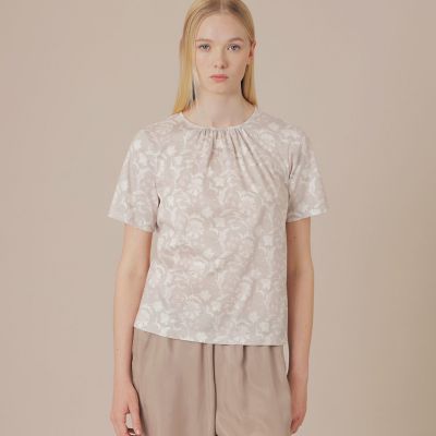 ＜MACKINTOSH LONDON (Women)＞【ＢＩＢＵＲＹ　ＦＬＯＷＥＲ】バイブリーコットンＴシャツ