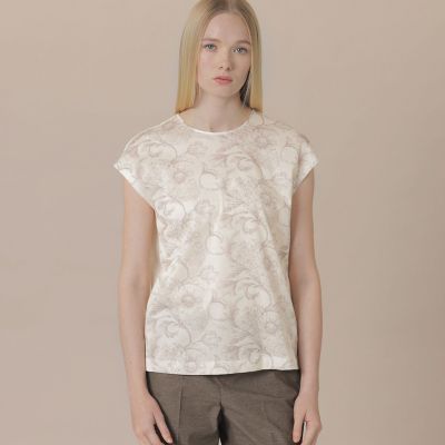 Mackintosh 【SALE】MACKINTOSH LONDON (Women)/マッキントッシュ ロンドン【婦人画報4月号掲載】【BIBURY FLOWER】エッチングバイブリーTシャツ 40ベージュ トップス【三越伊勢丹/公式】