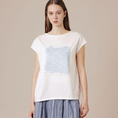 ＜MACKINTOSH LONDON (Women)＞リーフプリントＴシャツ