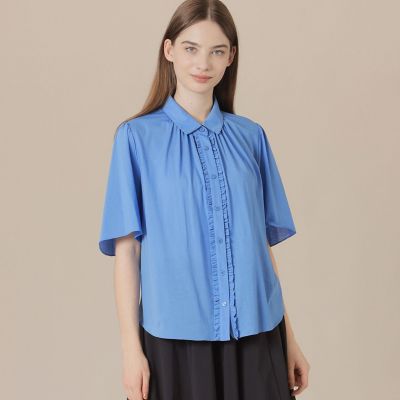 マッキントッシュロンドン コットン100% シアー プルオーバーシャツ 38 シアーコットンナイロンブラウス | MACKINTOSH LONDON (Women