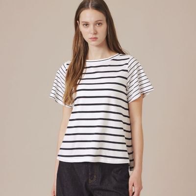 ＜MACKINTOSH LONDON (Women)＞【ｅｃｌａｔ５月号掲載】ボーダーミックスＴシャツ