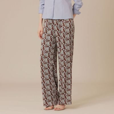 ＜MACKINTOSH LONDON (Women)＞【ＢＩＢＵＲＹ　ＦＬＯＷＥＲ】バイカラーバイブリーサテンパンツ