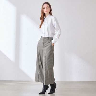 スムースサキソニーワイドクロップドパンツ | MACKINTOSH LONDON