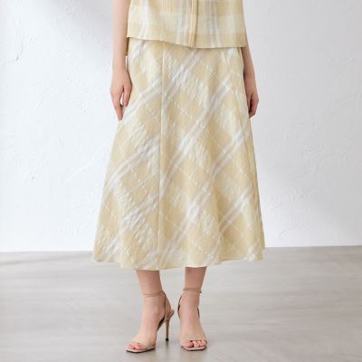 L】シアーボイルチェックスカート | MACKINTOSH LONDON L (Women