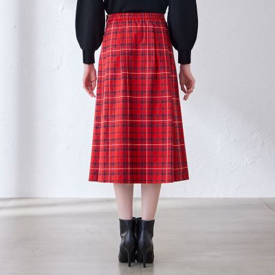 婦人画報10月号掲載】コットンチェックタックスカート | MACKINTOSH