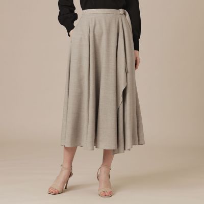 ＜MACKINTOSH LONDON (Women)＞ポリエステルウールビエラスカート