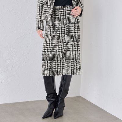 極美品♡ マッキントッシュロンドン スカートスーツ セットアップ ツイード 36 婦人画報10月号掲載】ツイードストレートスカート | MACKINTOSH