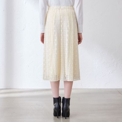 マッキントッシュロンドン　ロングスカート ホワイト 白38 ブラッシュドレーススカート | MACKINTOSH LONDON (Women