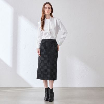 ヘアリーフリンジパネルスカート | MACKINTOSH LONDON (Women