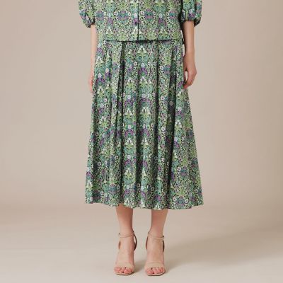 ＜MACKINTOSH LONDON (Women)＞ボタニカルウォールプリントスカート