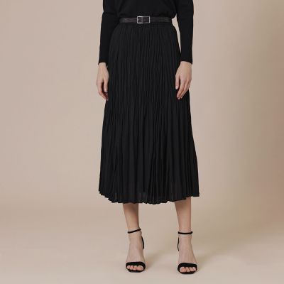 ＜MACKINTOSH LONDON (Women)＞リネンライクボイルプリーツスカート