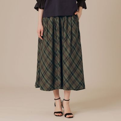 ＜MACKINTOSH LONDON (Women)＞ファインキュプラポリエステルチェックスカート