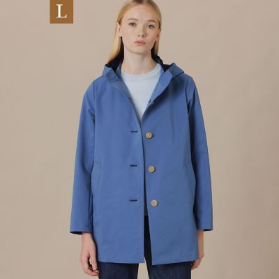 ＜MACKINTOSH LONDON L (Women/大きいサイズ)＞【Ｌ】【ＣＨＲＹＳＴＯＮ／クリストン】バイカラーソロタフタフーデッドコート