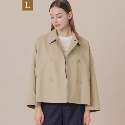 ＜MACKINTOSH LONDON L (Women/大きいサイズ)＞【Ｌ】【ＦＹＶＩＥ／フィビー】バイカラータフタダブルブレストコート