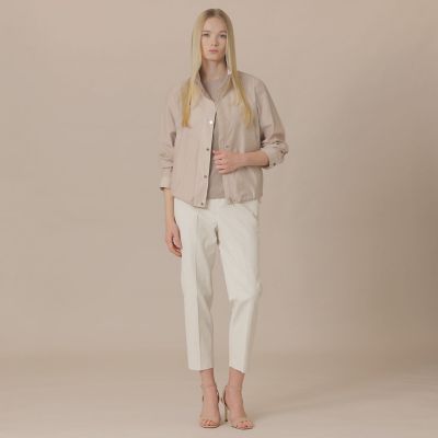 婦人画報4月号掲載】【L】シルケットタフタショートコート